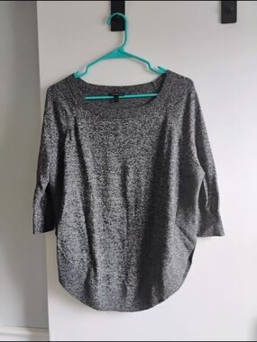 Express Black and Gray Marled Sweater